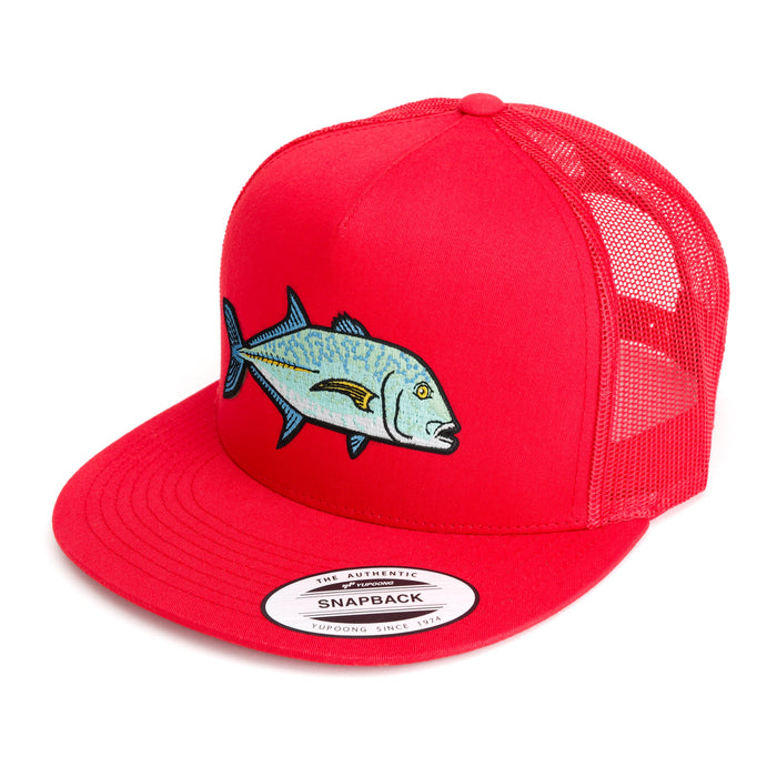 HFG - Omilu (Bluefin Trevally) Red Flatbill Snapback