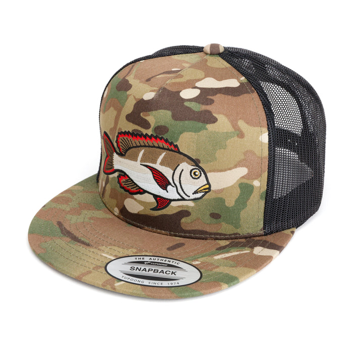 HFG - Mū (Bigeye Emperor) MultiCam® Snapback Flat Bill Trucker Hat