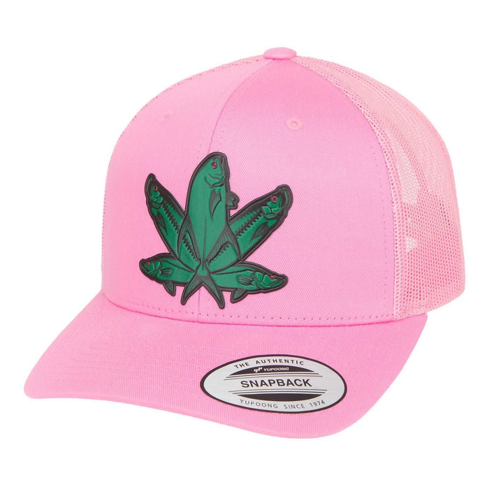 HFG - Florida Green Fish Pink Snapback Classic Trucker Hat